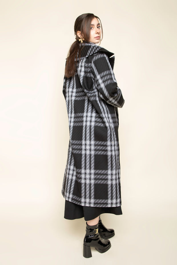 Coat Emei b/w wool
