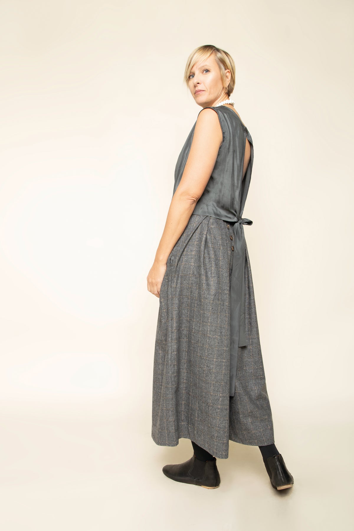 Top Athen Silk Dark Gray