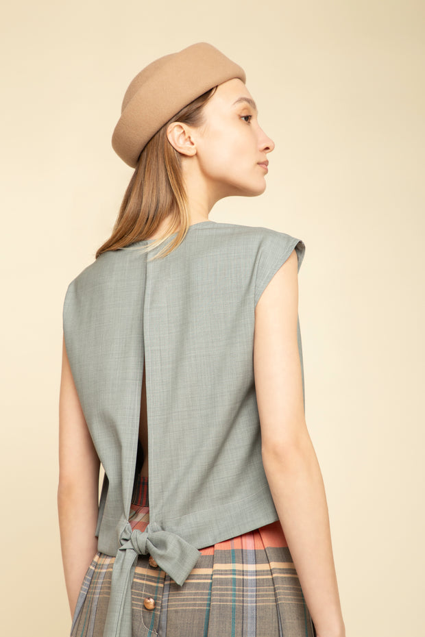 Top Athena Blue Wool