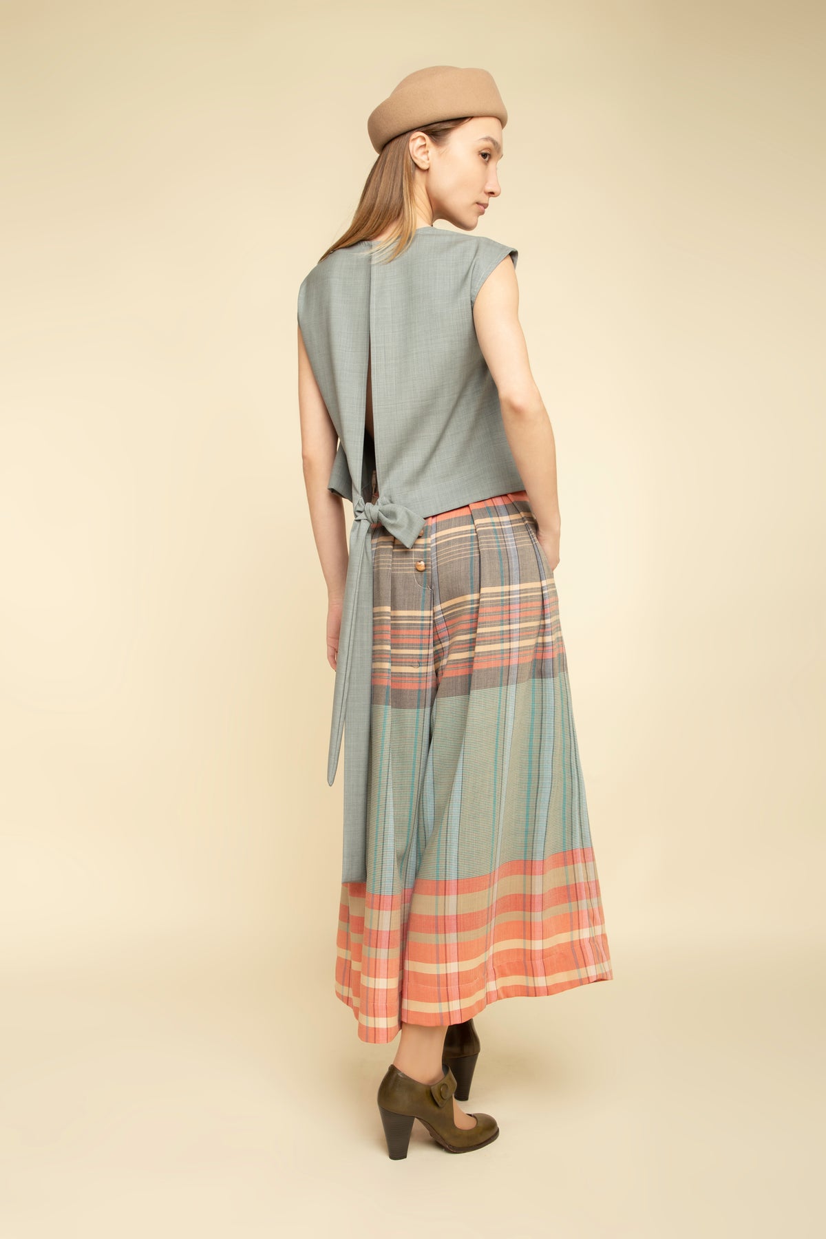 Pants Obi Colorful Plaid
