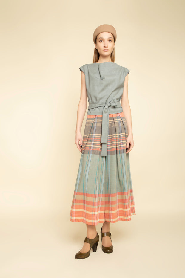 Pants Obi Colorful Plaid