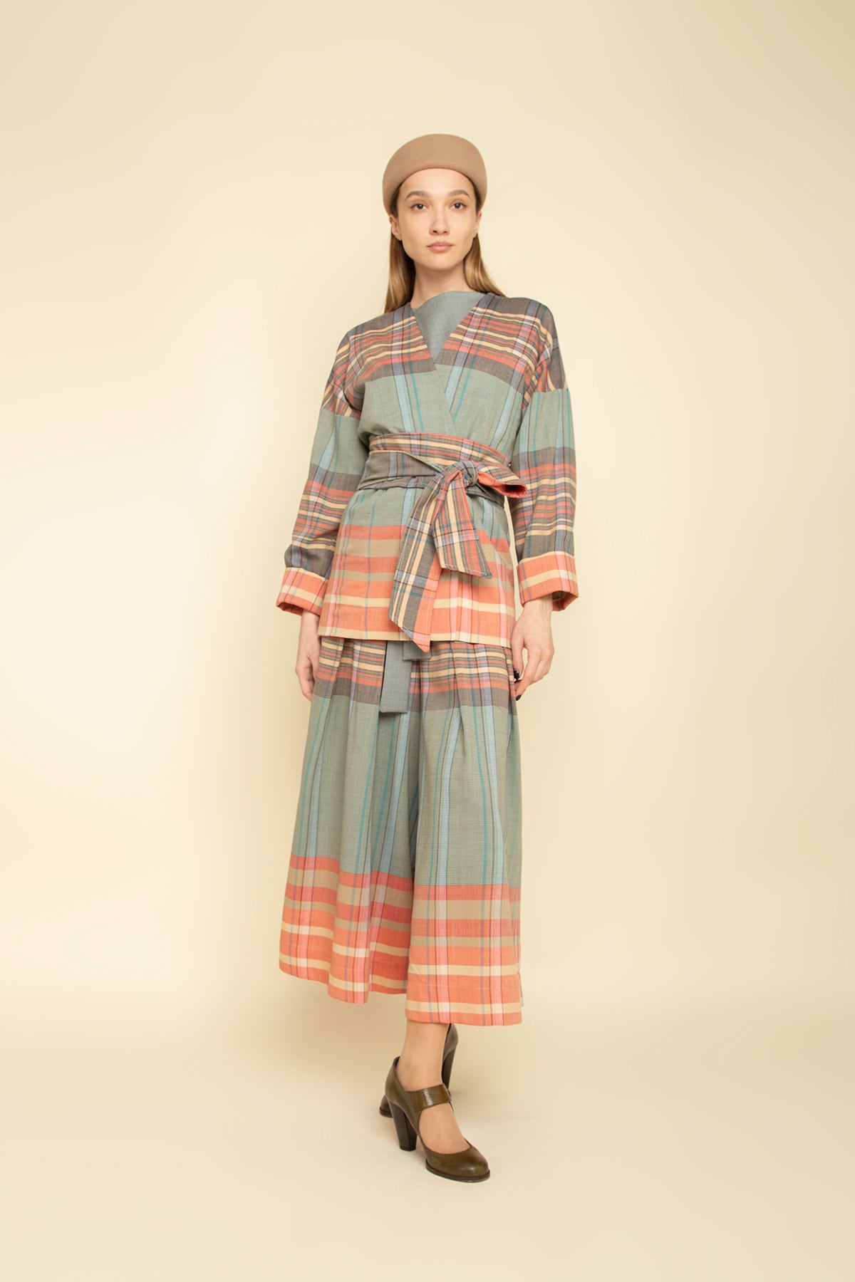 Pants Obi Colorful Plaid