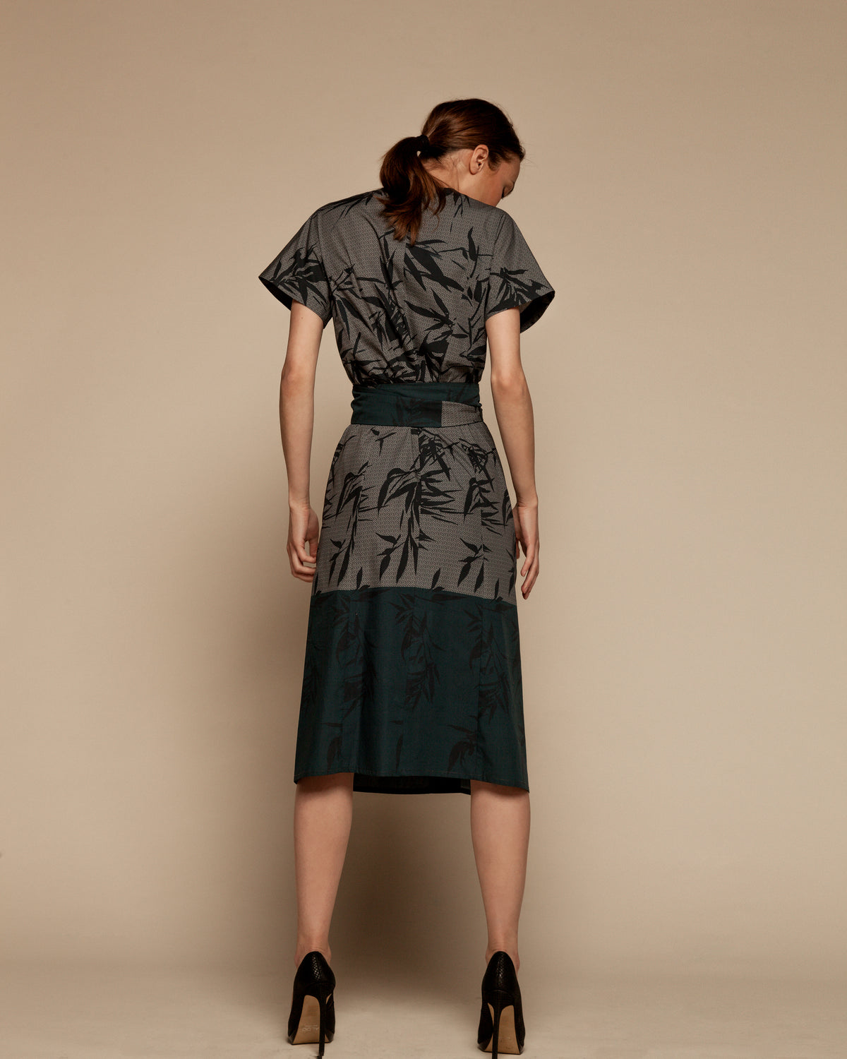 Wrap-over kimono dress