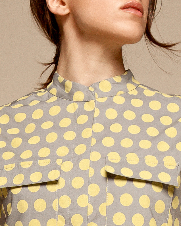 Yellow polka-dot dress
